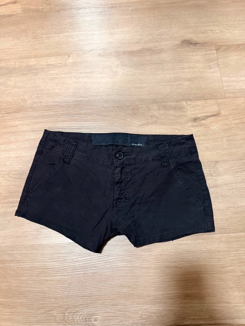 Joe's Jeans Black High-Waist Shortie Shorts